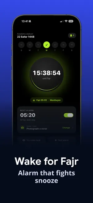 Fajr UP: Quran Alarm Clock screenshot 1