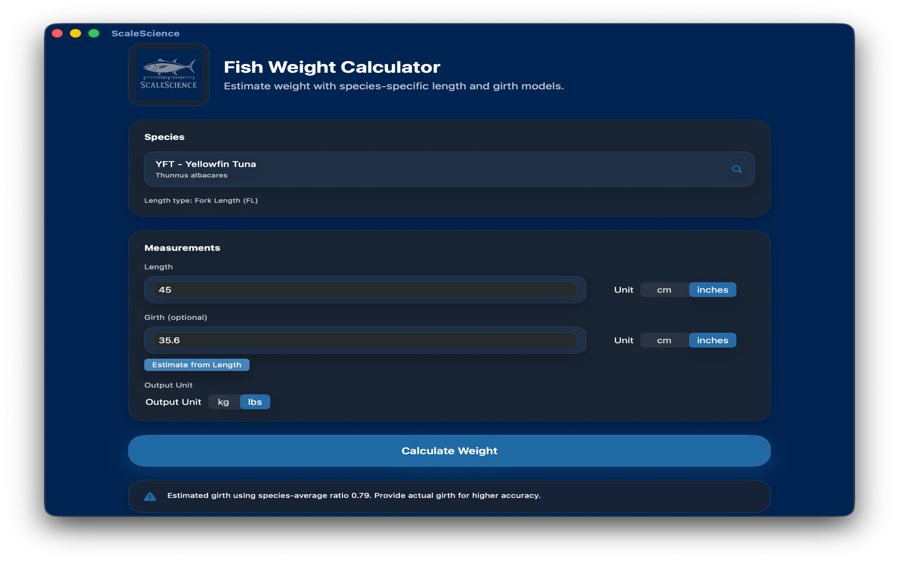 ScaleScience: Fishing Logbook