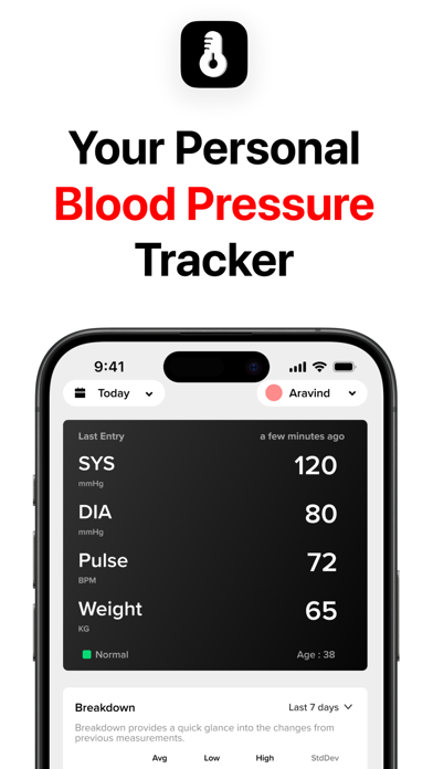 Blood Pressure Tracker - Ella Screenshot