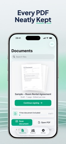 PocketSign – Scan & Sign PDF, zrzut ekranu 3