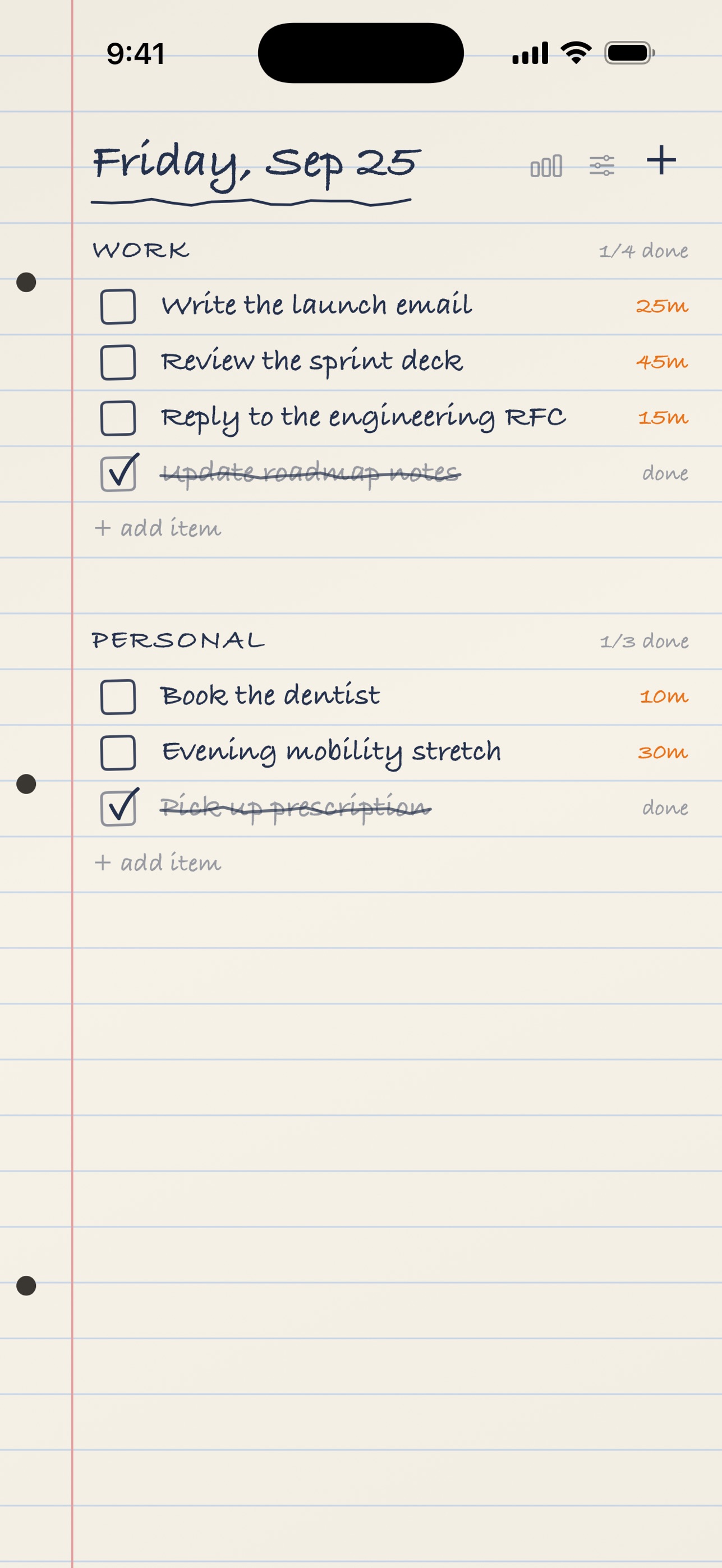 Screenshot 1 of Crossed Off: Paper To-Do