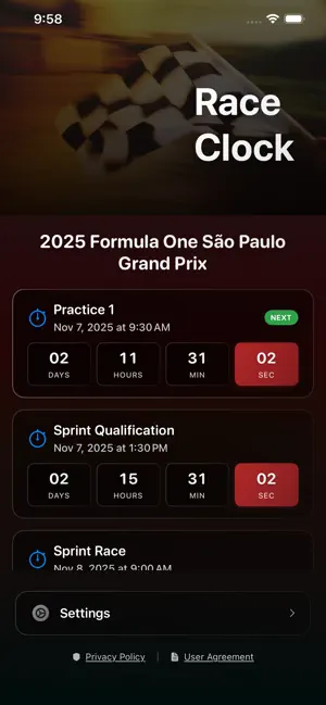 RaceClock screenshot 1