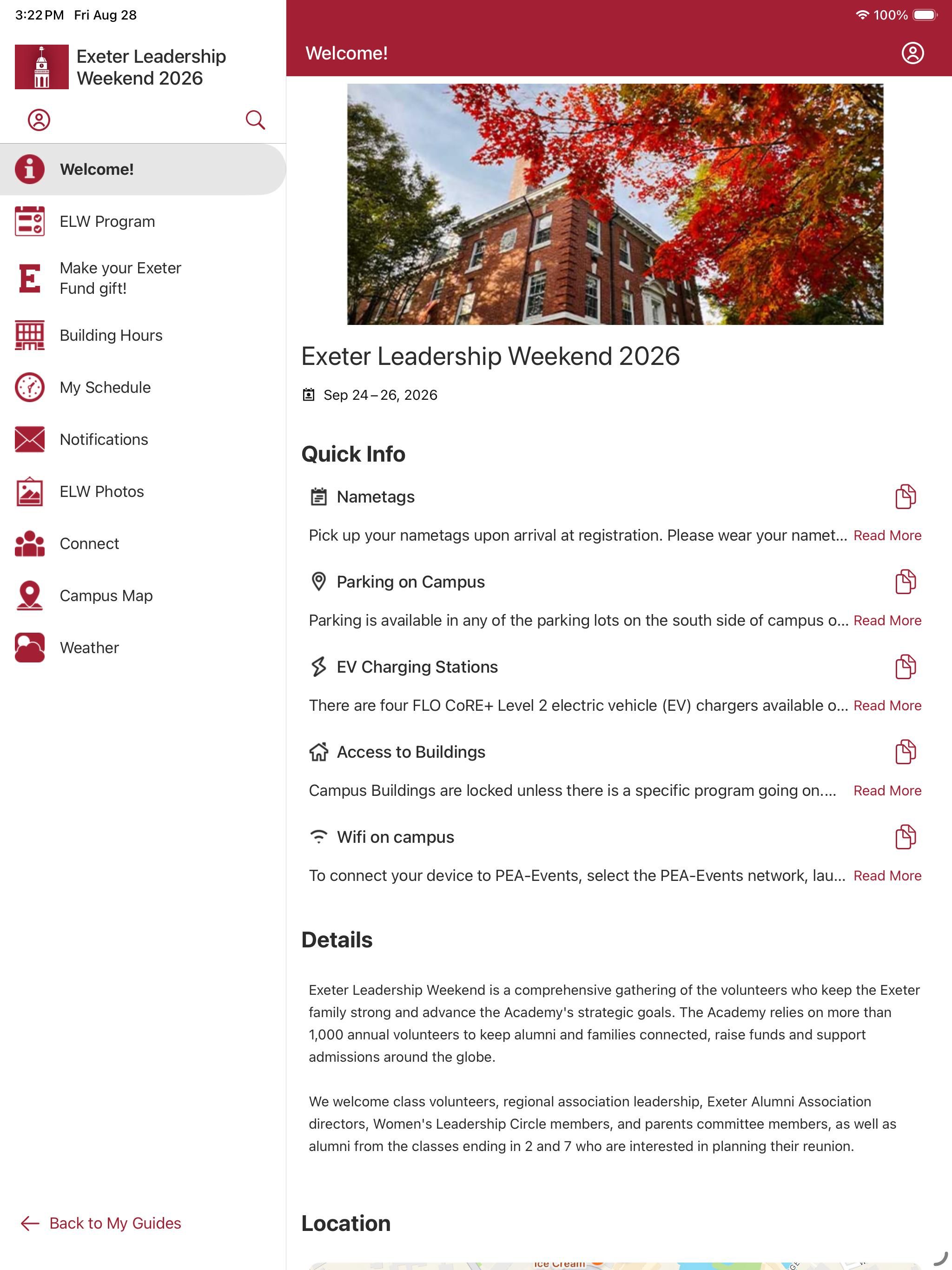Phillips Exeter Academy Events screenshot 5
