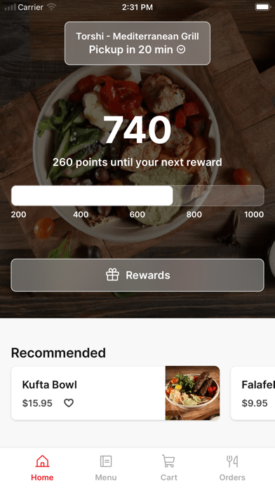 Torshi - Mediterranean Grill iPhone screenshot 1 - Food & Drink app