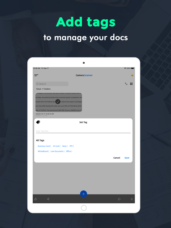 Camera Scanner: PDF, Docs Scan iPad screenshot 5 - Utilities app