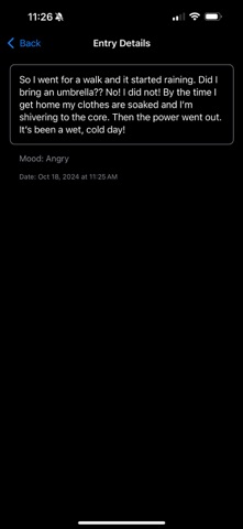 Ephemeral Journal iPhone screenshot