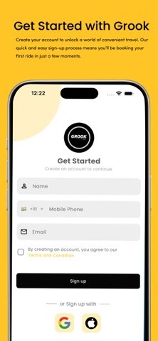 Grook: Request a ride screenshot