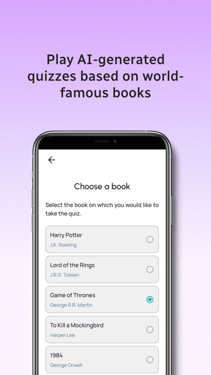 Literary Quiz: AI Challenge