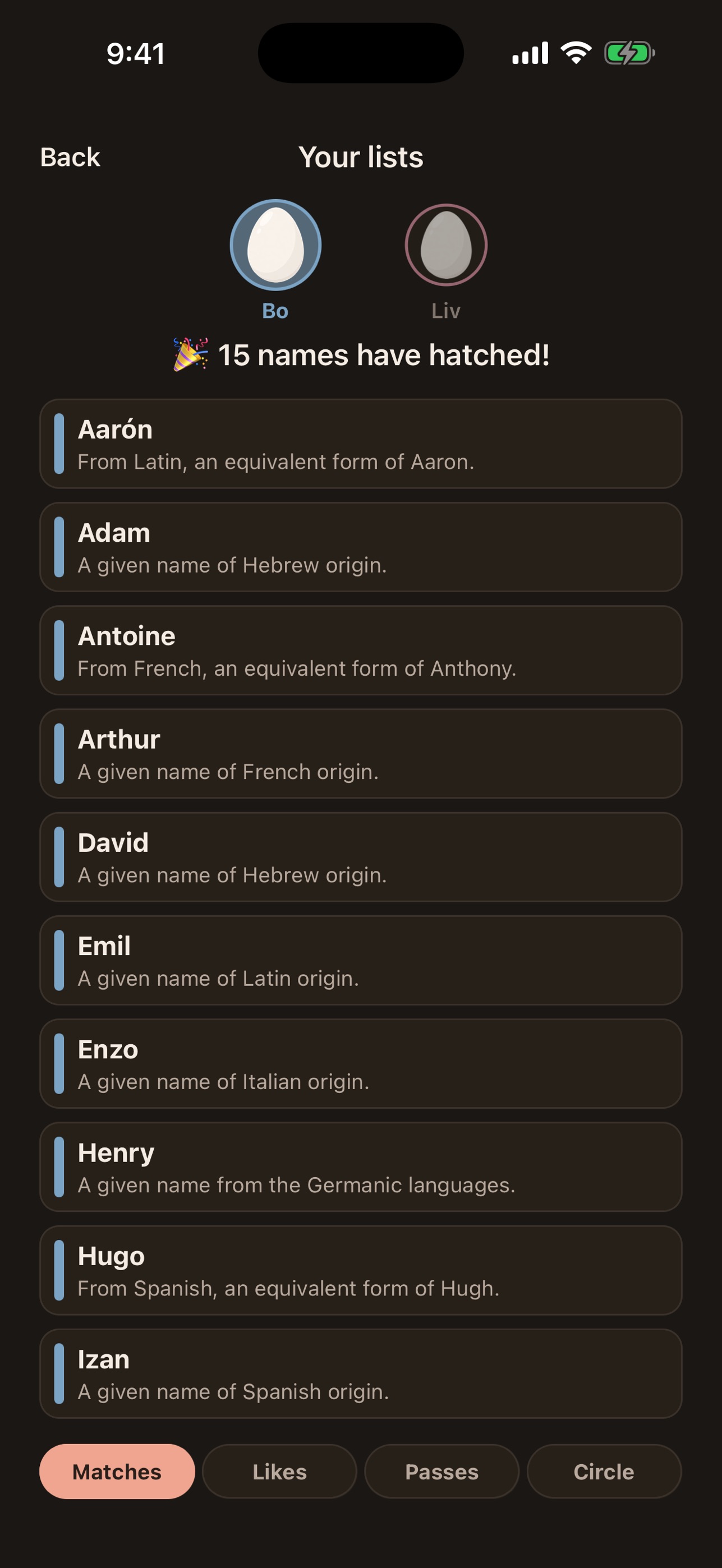 Screenshot 9 of NameBird — Baby Names Together