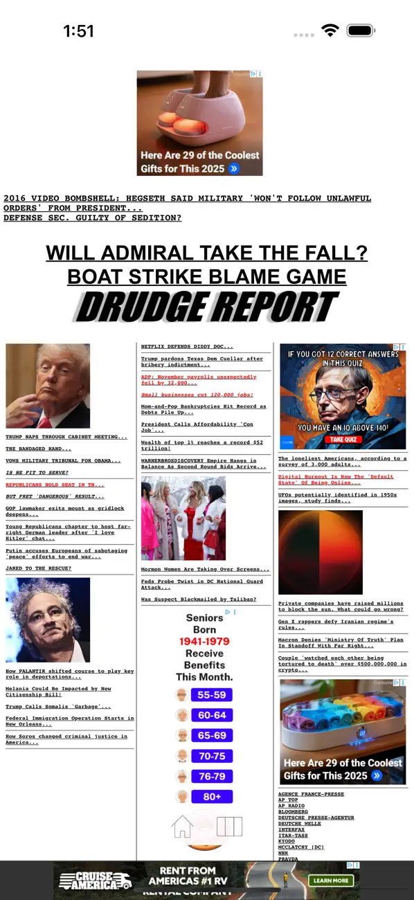 Screenshot #1 pour Drudge Report (Official)