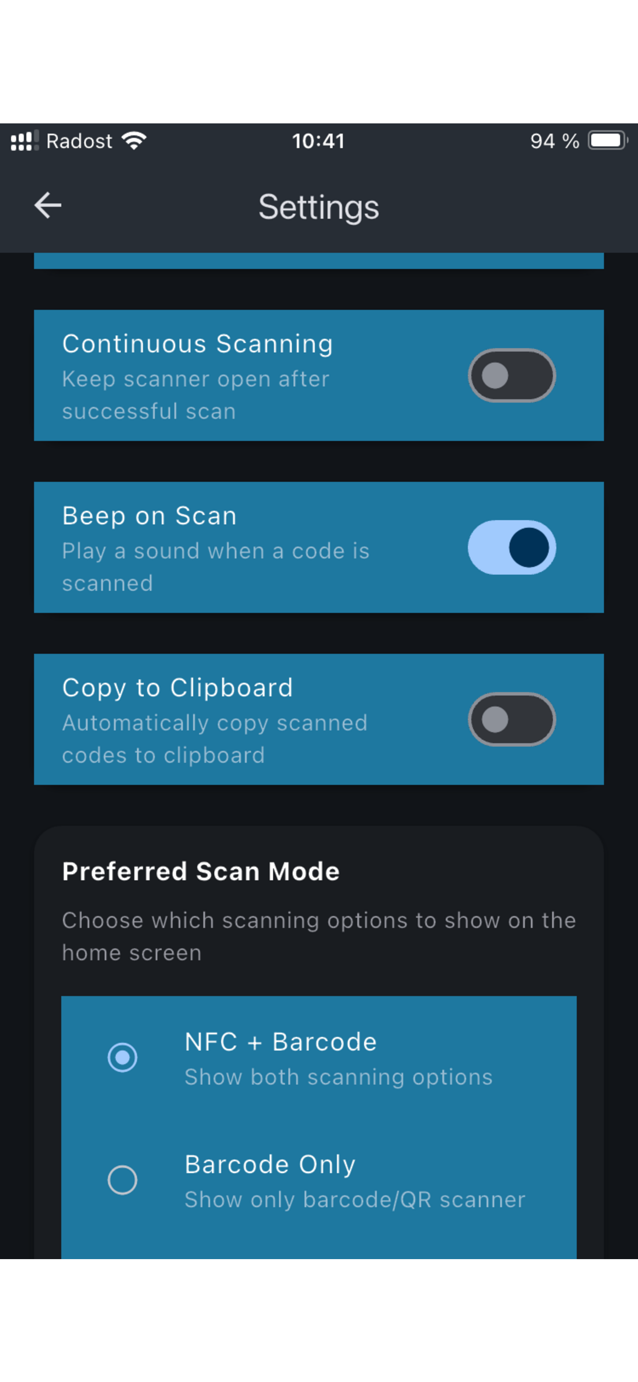 AllCodeRelay - QR Barcode NFC