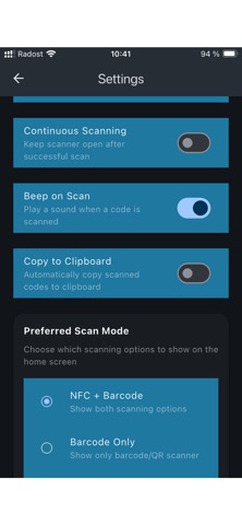 AllCodeRelay - QR Barcode NFC screenshot