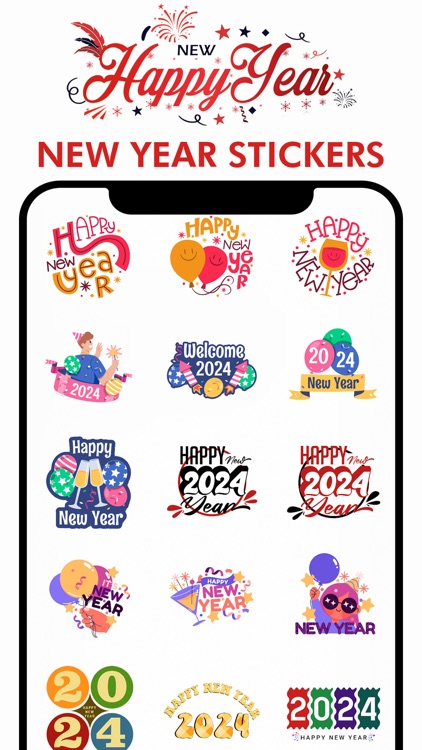 Happy New Year Stickers - 2025