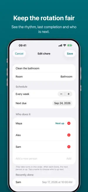 Shared Chores Planner screenshot 2