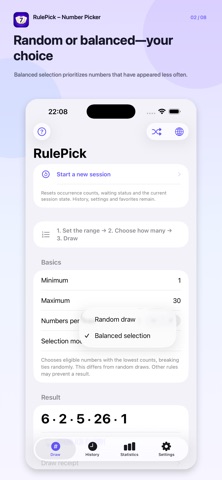 RulePick - Number Picker Screenshot 2 of 8