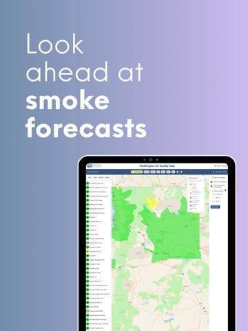 Air Quality Washington iPad screenshot 2