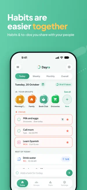 Dayra: Habit Tracker & Goals screenshot 1