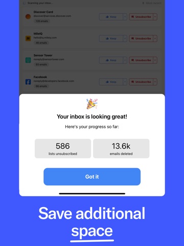 Trimbox: Email Cleaner iPad screenshot