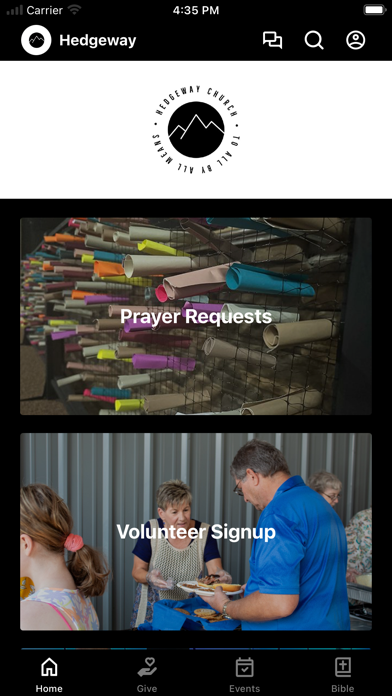 Hedgeway Church app screenshot