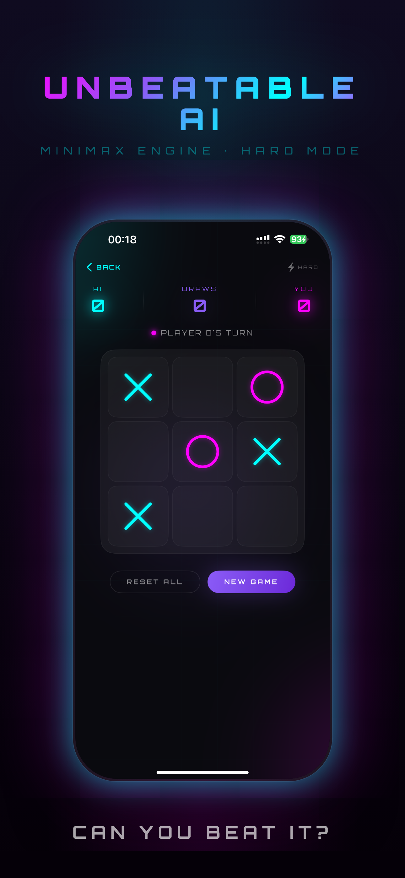 Noughts and Crosses: Neon XO