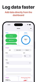 Health app dashboard: LifeUI screenshot