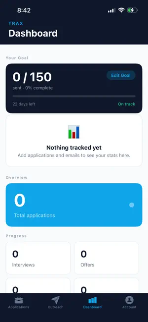 Trax: Internship Tracker screenshot 1