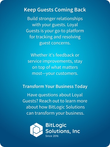 Loyal Guests - Manager iPad screenshot
