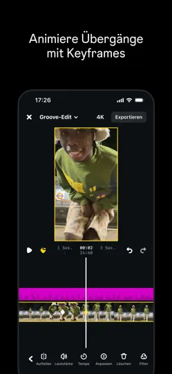 Screenshot von Edits: Videobearbeitung auf dem iPhone 2