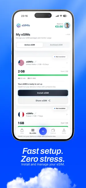 eSIMfo: Travel eSIM for iPhone screenshot 3