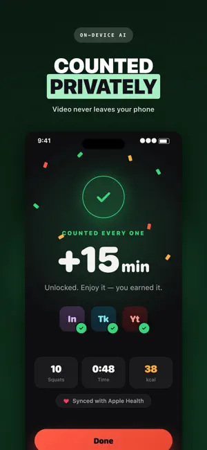 RepGate: Squat to Unlock Apps screenshot 3