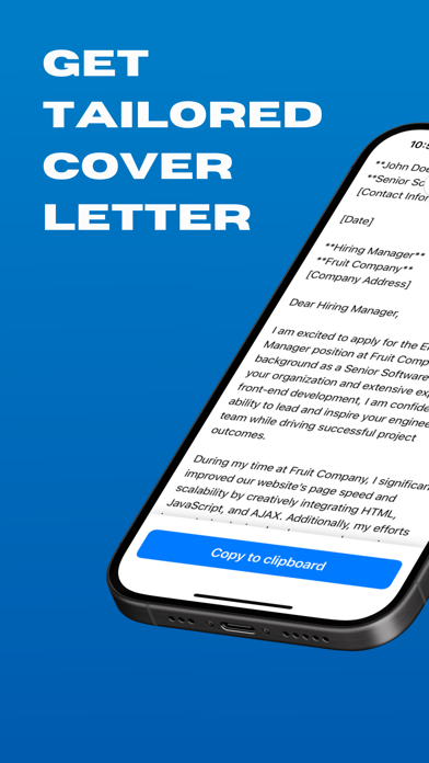 Cover Letter Creator, Clover Screenshot