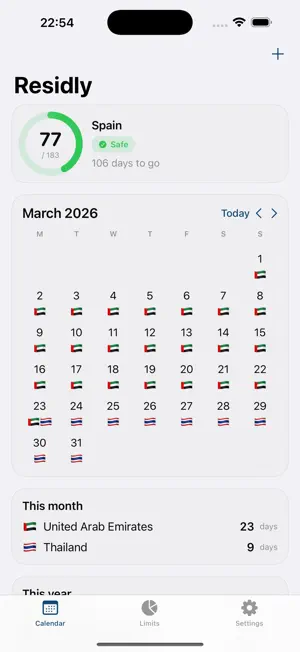 Residly – Country Days Counter screenshot 2