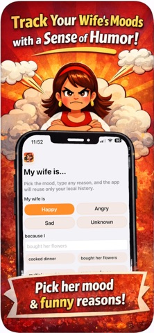 AngryWife Mood Tracker Screenshot 1 of 3
