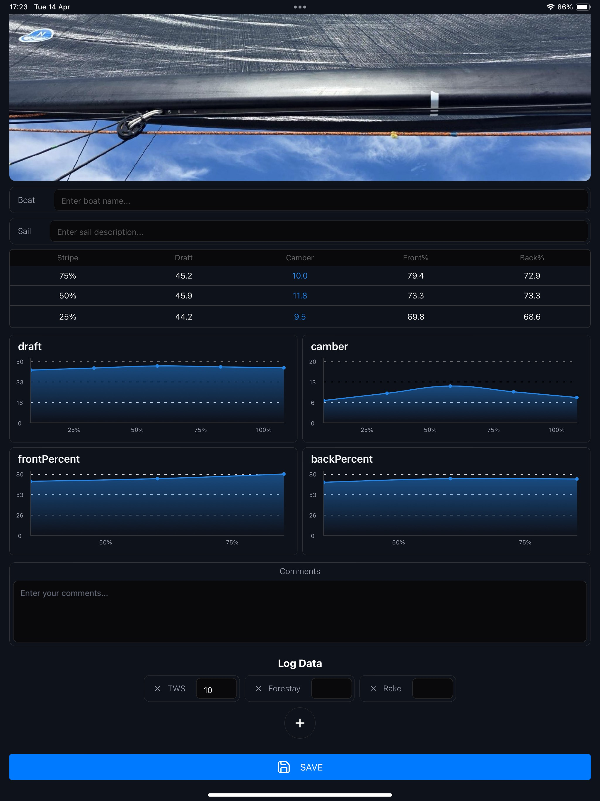 North Sails Sailscan screenshot 8
