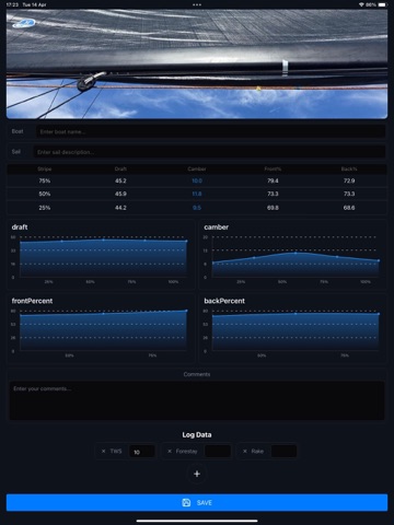 North Sails Sailscan iPad screenshot