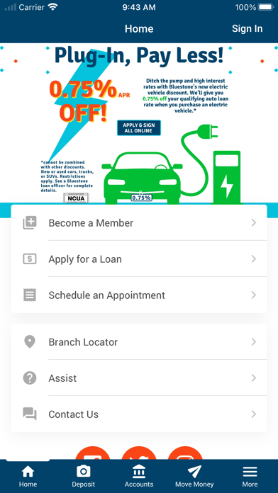 Bluestone Federal Credit Union Screenshot