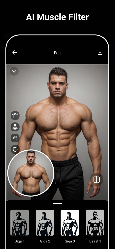 GigaBody: AI Muscle filter screenshot 1