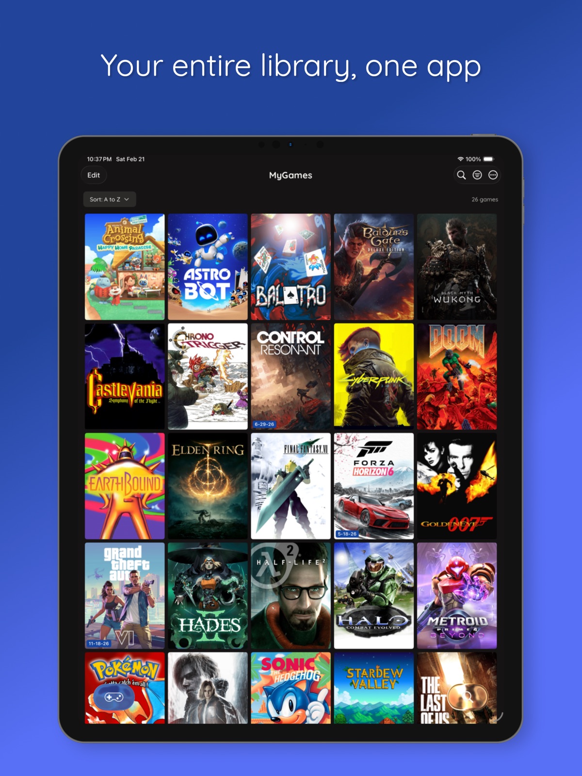 MyGames Database ipad screenshot 1