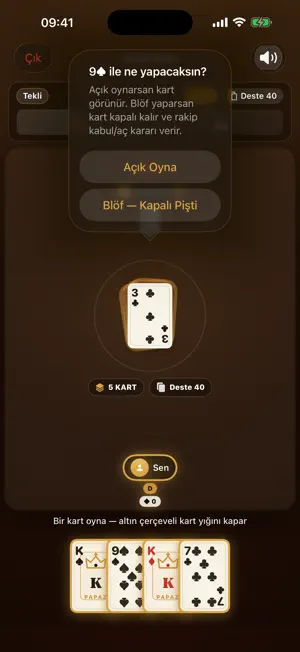 Blöflü Pişti — Online screenshot 3
