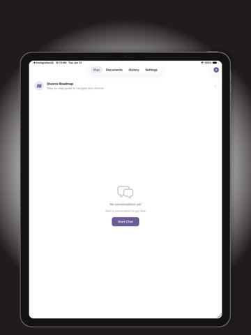 Divorce Planning AI: Anew iPad screenshot