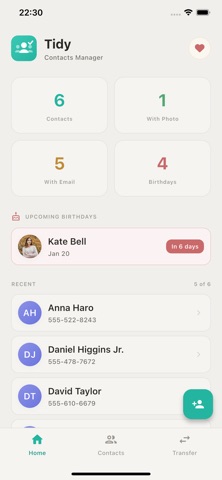 Tidy - Contacts Manager screenshot