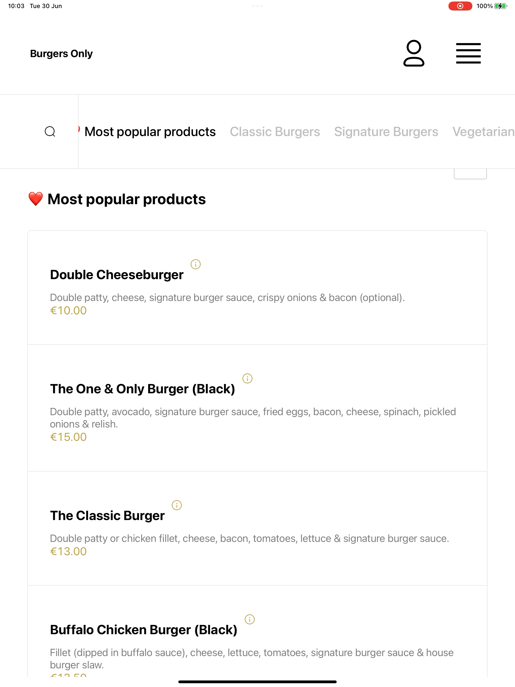 Burgers Only IE screenshot 7