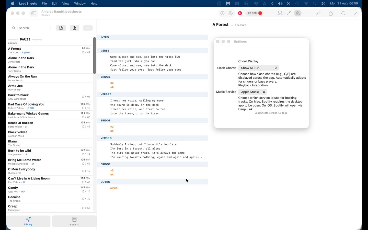 LeadSheets: Chords & Setlists screenshot 27