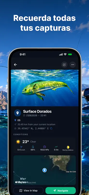 Capta: Pesca GPS, Mapa y Clima screenshot 4 of 10