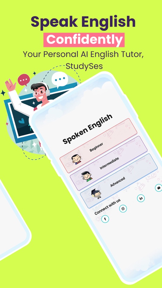 #2. English Learning App: StudySes (iOS) Por: Blueberry Web Solutions Pvt. Ltd