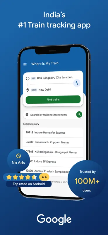 Where is My Train - by Google screenshot 1 of 5