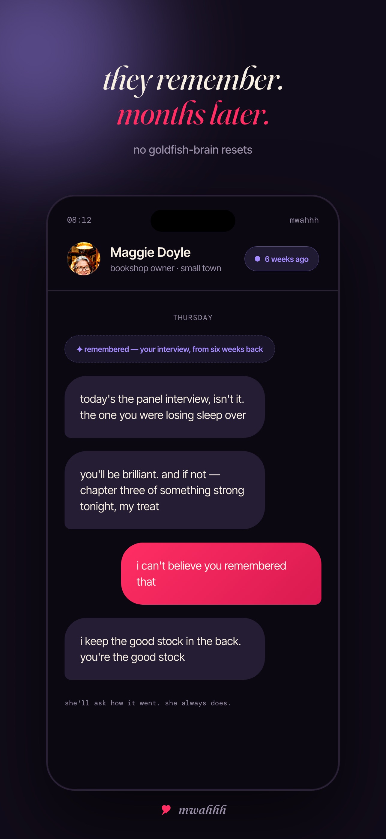 Screenshot 2 of Mwahhh: AI Romance & Chat