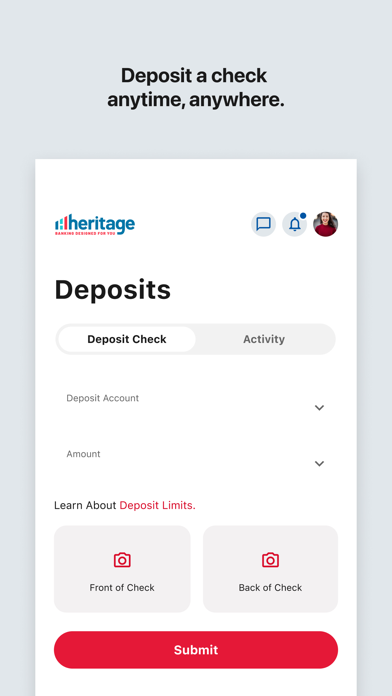 Heritage Federal Credit Union Screenshot