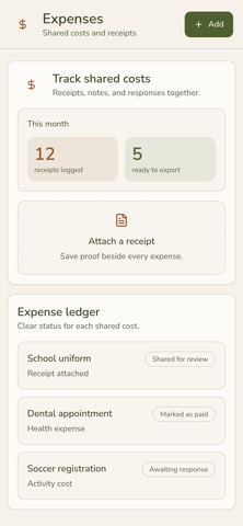 Calm Co-Parenting iPhone screenshot