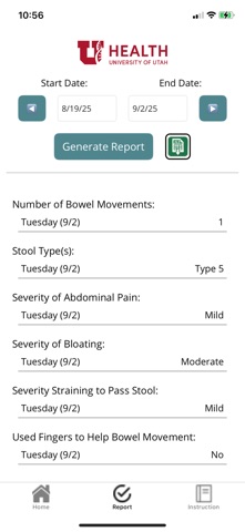 Bowel Diary iPhone screenshot